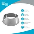 thumbnail image 2 of BIRDROCK HOME 4-Panel Hammered Metal Christmas Tree Collar - Stylish Holiday Tree Skirt Alternative - Durable Iron Construction Base Cover - Protects Tree Base from Pets - Easy Assembly - Silver, 2 of 9