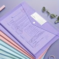 thumbnail image 3 of 10 Pieces A4 Plastic File Folder Transparent PP Portfolio Waterproof Storage Bag With Label, 3 of 7