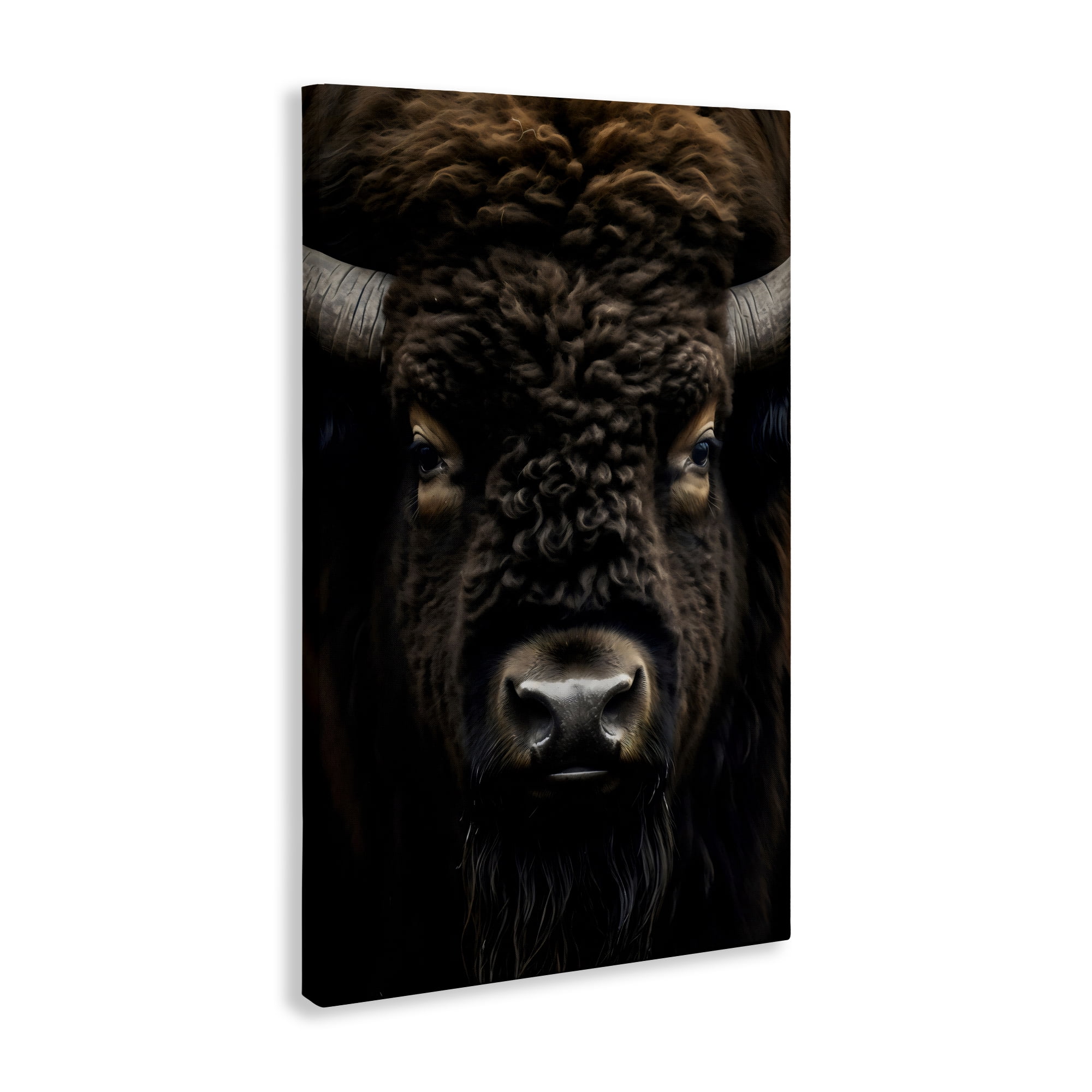 Stupell Industries Bison Portrait Close Up Canvas Wall Art, design by Creative Studio