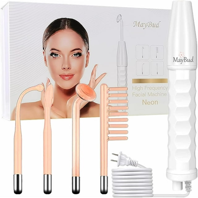 MayBud Portable Handheld High Frequency Facial Wand Skin Machine Acne Treatment Device