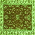 thumbnail image 1 of Ahgly Company Machine Washable Indoor Square Abstract Green Modern Area Rugs, 4' Square, 1 of 4