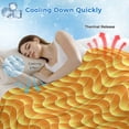 thumbnail image 3 of Orange Geometric Cooling Blanket,Lightweight Breathable Summer Throw Blanket with Double Sided Cold Effect,Modern Moire Abstract Art Aesthetics Picnic Blankets Bed Sheet for Hot Sleepers 50"x60", 3 of 8