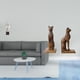 thumbnail image 2 of Estatua abstracta de gato, figura de resina, sujetalibros, adorno de mesa, ideal para la oficina o el hogar, perfecto para regalar., 2 of 8
