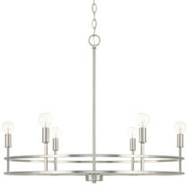 Capital Lighting 448761 Fuller 6 Light 28" Wide Ring Chandelier - Nickel