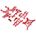 thumbnail image 2 of RC Front Rear Suspension Arm Kit, 1/10 RC Aluminum Alloy Parts Kit Compatible for TRAXXAS Slash 2WD 1/10 RC Car(red), 2 of 9