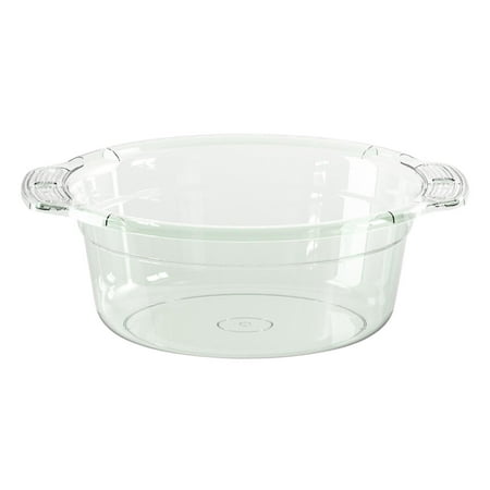 TISHITA Portable Dish Tub Dishpan for Washing Dishes Clear with Holes with Handle Dish Pans for Washing Dishes for Sink for Storaging Large