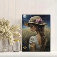 thumbnail image 2 of UXIEQU 12x16 Inch Moonlit Meadow Lady Canvas Wall Art Romantic Nature Decor, 2 of 8