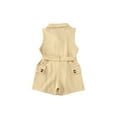 thumbnail image 4 of Combinaison pour Enfants Col Rabattu Combinaison Sans Manches pour les Filles Tout-Petits, 4 of 5