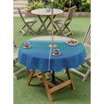 thumbnail image 4 of Outdoor Tablecloths with Umbrella Hole & Zipper, Blue Teal Beige Ombre Round Tablecloth 54 Inch, Modern Abstract Art Abstract Waterproof Table Cloth, Patio/Pool/Picnic Table Covers, 4 of 8