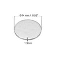 thumbnail image 2 of Uxcell 14mm Steel Disc, 100pcs Round Metal Stamping Blanks Tags Circle Metal Strike Plate DIY, 0.55in, 2 of 6