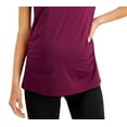 thumbnail image 3 of ID Ideology Women's Maternity T-Shirt Purple Size Large, 3 of 3