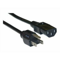 CableWholesale 10W1-01212 Computer-Monitor Power Cord  Black  NEMA 5-15P to C13  10 Amp  UL  CSA rated  12 foot