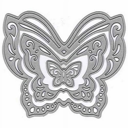 Ecstasy Crafts Lin & Lene Cut & Emboss Dies 3/Pkg - Butterfly