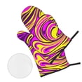 thumbnail image 2 of ZICANCN Oven Mitts and Pot Holders Sets, Groovy Hippie Wavy Art Baking Sets Kitchen Heat Resistant 4 Pieces, 2 of 8