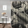 thumbnail image 2 of Orinice Balls Bats Grungy Effect Bathroom Decor Set with Hooks, Colorful Luxurious Graphic Print Polyester Fabric Shower Curtain, Chic Modern Design, Multi Size Options 60x72, 2 of 7