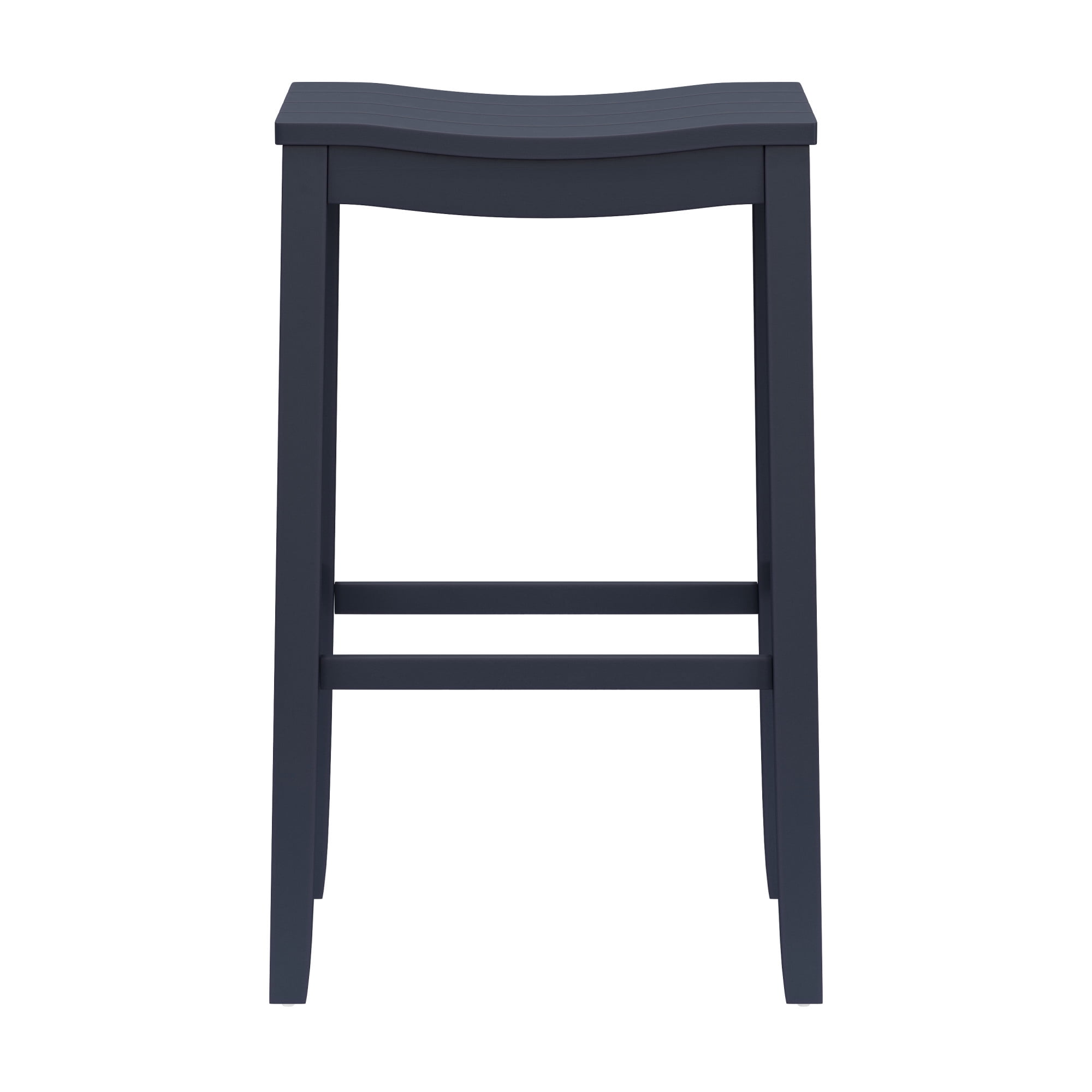 Woven Paths Fiddler Backless Wood Bar Height Stool, Navy