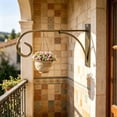 thumbnail image 4 of Heavy Duty Metal Wall Mount Hanging Vegetation Bracket Black Decorative Scroll Hook For Flower Baskets Lanterns Bird Feeders, 4 of 6