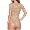 thumbnail image 4 of The Xecao Cute Bee Women's Crew Neck Body Suit, a short-sleeved bodysuit and basic swimsuit, both comfort and style for dating and daily life, 4 of 9