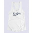 thumbnail image 3 of Wave And Palms Surf Text Tank Women -Image by Shutterstock, Female x-Large, 3 of 4