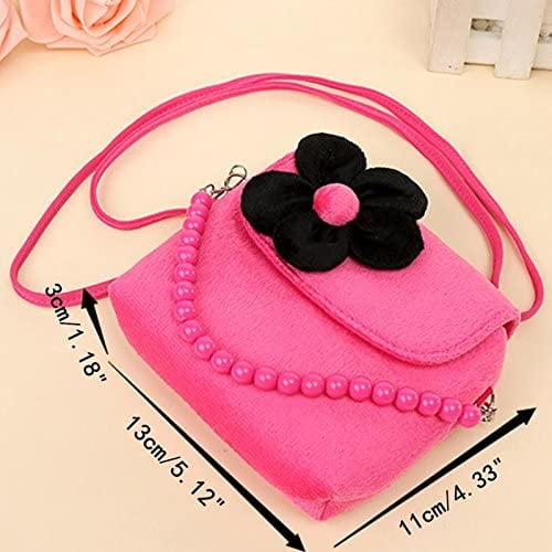 Westeng Kids Little Girls Shoulder Bag Beaded Handbag Cute Princess Style Coin Purse for Best Gift to 1-6 Years Old