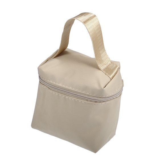 Unique Bargains Floral Makeup Bag Zipper Flower Cosmetic Pouch Beige