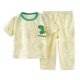 thumbnail image 1 of Odeerbi 1-8 Años Niños Niñas Trajes de Verano Dinosaurio Algodón Manga Corta Top Pantalones Pijama Dos Piezas Conjunto Ropa Interior Conjuntos, 1 of 3