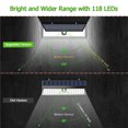 thumbnail image 4 of 118 LED Solar Lamp Outdoor Garden Yard Waterproof PIR Motion Sensor Wall Light, 4 of 8