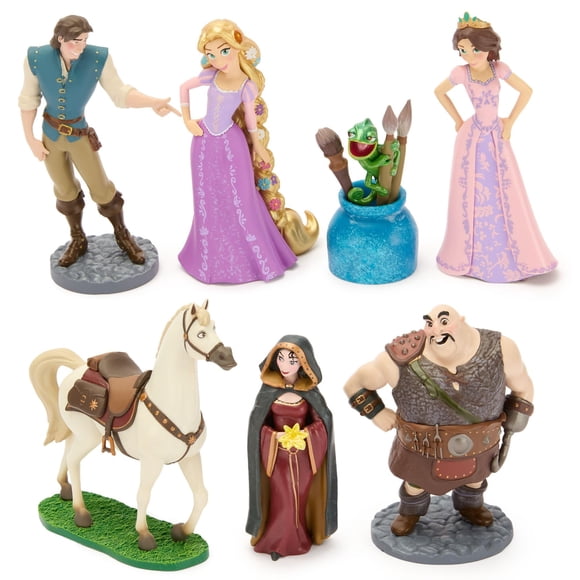 Set de figuras coleccionables de Enredados de Disney Store, 7 piezas