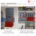 thumbnail image 4 of DURHAND 44 Pcs Bac de Rangement Mural pour Outils Garage Atelier Rouge, 4 of 10