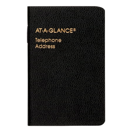 - AT-A-GLANCE Pocket Telephone/Address Book, Black