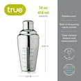 thumbnail image 3 of True Vista Measured Cocktail Shaker, Drink Shaker, Bar Tools 14 oz Set of 1, 3 of 8