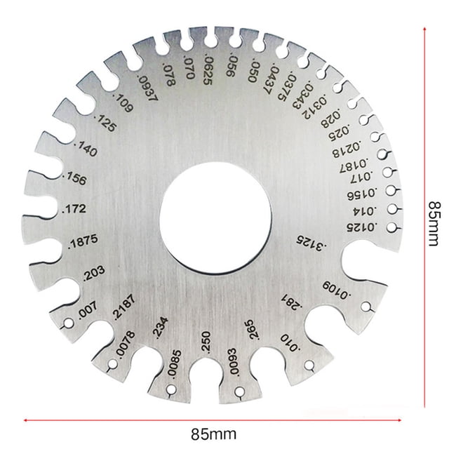 MERRYHAPY 1Ud Calibre De Soldadura Plata De Acero Inoxidable Para Medición Precisa Y Duradera