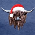 thumbnail image 3 of CafePress - Highland Cow Santa Hat Xmas T Shirt - Womens Tri-blend T-Shirt, 3 of 4