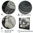 thumbnail image 3 of Designart "Monochrome Geode Tranquility" Spiritual Stone Floater Framed Wall Decor, 3 of 5