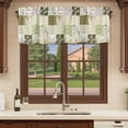 thumbnail image 6 of 2 Pack Valances for Window, Spring Floral Short Curtains for Kitchen Bedroom Living Room, Yellow Flowers Botanical Patchwork Grid Bohemia Rod Pocket Small Window Treatment Valance Drapes 54 x 18 Inch, 6 of 8