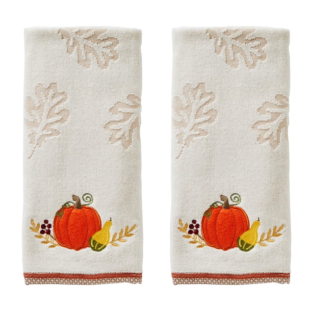 Toalla de mano SKL Home Traditional Pumpkin, 100% algodón, 40 x 63 cm, 2 unidades