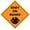 Orange, variant on Baby On Board Bumper Magnet by DCM Solutions (Red, 5" W x 5" H)