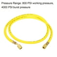 thumbnail image 3 of Uxcell 1/4 SAE Refrigerant Charging Hose 3.9ft 800PSI HVAC Hose for Air Conditioner Manifold Gauge Yellow, 3 of 5