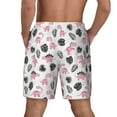 thumbnail image 3 of Kdxio Cute Dinosaur Print Men's Swim Trunks with Compression Liner 7 Inch Inseam Quick Dry Swim Shorts, 3 of 7
