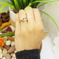 thumbnail image 4 of Dazzlingrock Collection 0.50 Carat (ctw) 14K Blue & White Diamond Bridal Swirl Engagement Ring Set 1/2 CT, Yellow Gold, Size 8, 4 of 5