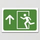 thumbnail image 1 of Señal de seguridad y protección civil: "Salida de emergencia por la parte superior", en verde. Plástico estireno calibre 40, interiores, 15x20 cm. Señalamiento, Cartel, Letrero cuadrado, Señalización., 1 of 3