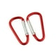 thumbnail image 2 of 20 Piezas Carabinero de Aluminio Cola Gancho Llavero Mosquetón Rojo, 2 of 7