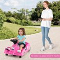 thumbnail image 2 of Costway 12V Ride on Toy Car Electric Go Kart with Cleaning Fun & Remote Control Rose red, 2 of 10