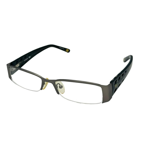 Apple Bottoms Womens Ophthalmic Grey Black Rectangle Rimless Metal 706 51mm