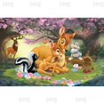 thumbnail image 1 of Disney Newborn Birthday Party Cute Deer Bambi of Fawn Rabbit Thumper Skunk Flower Picture Of Rhinestone Embroidery Home DecorVinyl 300x180cm Gao Jinjia LED, 1 of 2