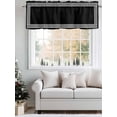 thumbnail image 5 of Valance Curtains for Kitchen Windows White Simple Geometric PatternRod Pocket Valance Art Texture on BlackShort Window Curtain Topper for Bedroom Living Room Bathroom 54x18in,1&nbsp;Panel, 5 of 9