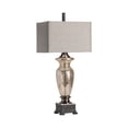 thumbnail image 3 of Antique Glass 40-Inch Table Lamp, Aged Nickel, 3 of 9