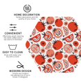 thumbnail image 3 of Yiaed Hand Drawn Tomatoes Print Leather Coasters for Drinks - Cup Coasters Coffee Table Kitchen Table Bar, Home & Office Gifts Handmade Drink Coasters-Hexagon, 3 of 6