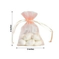 thumbnail image 3 of Efavormart 50PCS BLUSH Organza Gift Bag Drawstring Pouch Wedding Favors Bridal Shower Treat Jewelry Bags - 3"x4", 3 of 6