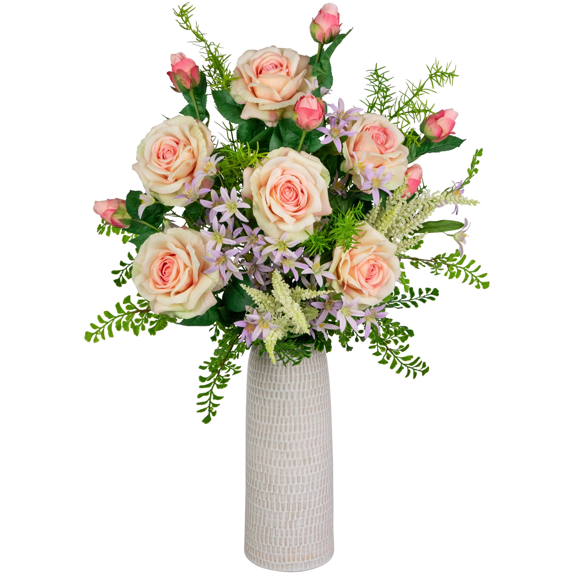 Northlight Real Touch™ Light Pink Artificial Rose Stems, Set of 6 - 26"